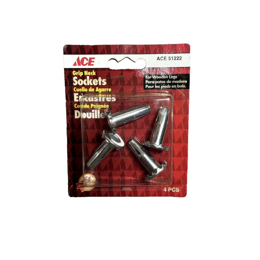 Ace Grip Neck Sockets for Wooden Legs 3/8" ACE 51222 4pk